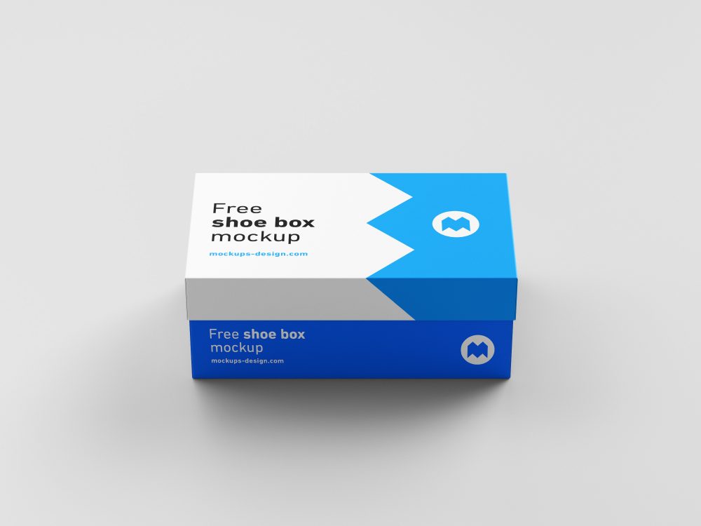 Shoe Box Package Mockup