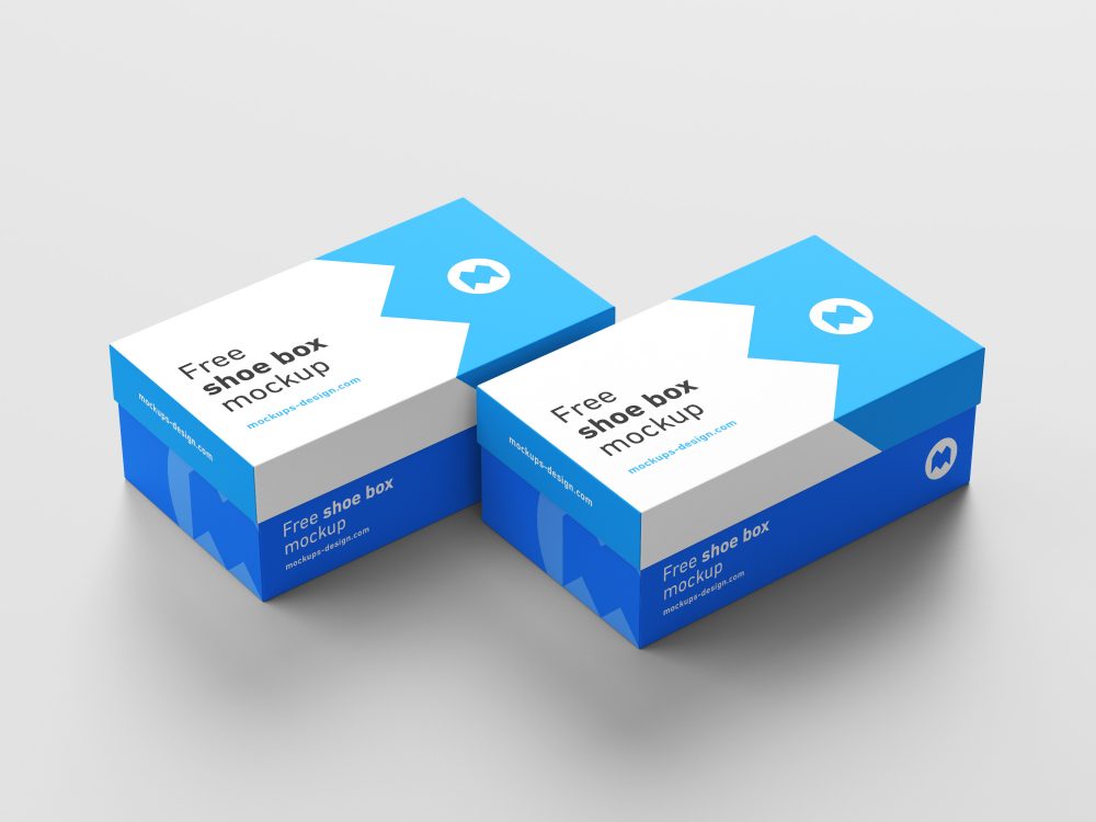 Shoe Box Package Mockup