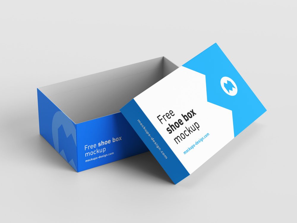 Shoe Box Package Mockup