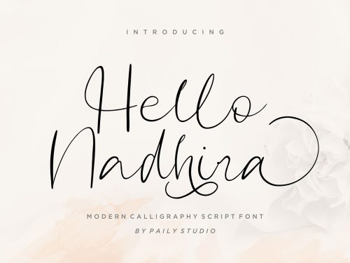 Hello Nadhira Free Font