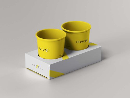 Paper Cup Holder Mockup