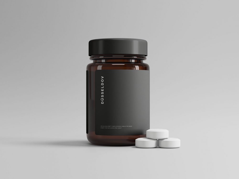 Pill Bottle Free Mockup