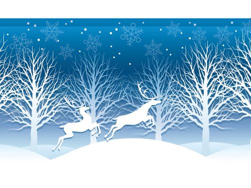 Winter Landscape Free Vector Illustration