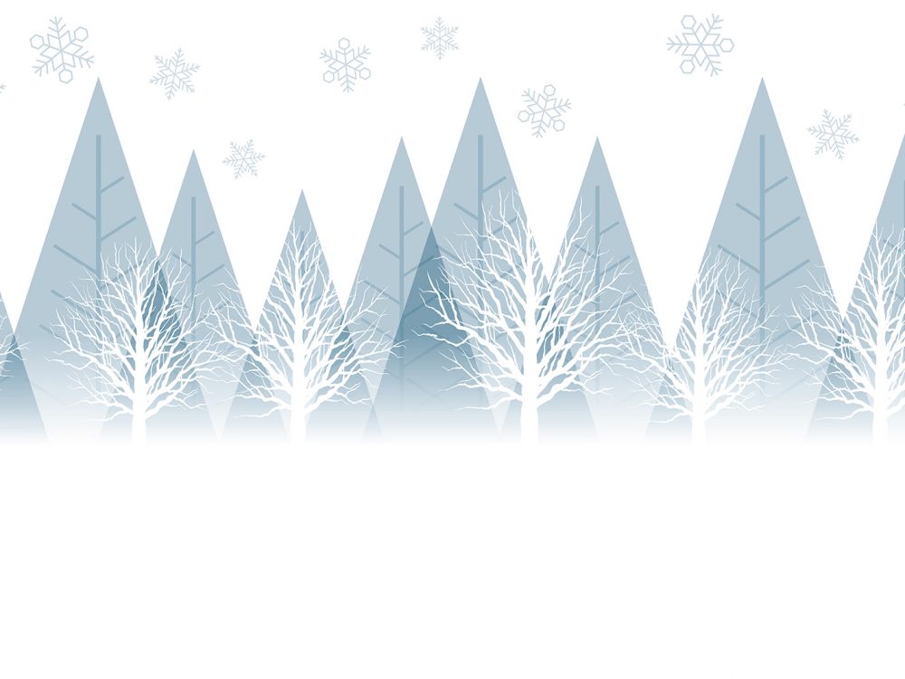 Winter Landscape Free Vector Illustration