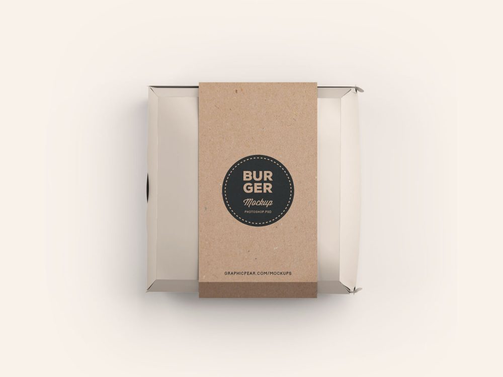 Burger Box Package Mockup
