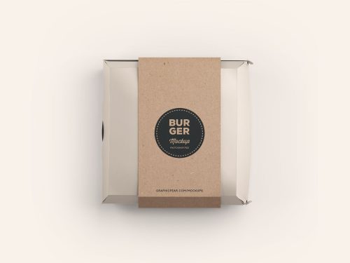 Burger Box Package Mockup