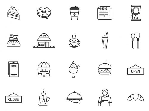 Cafeteria Vector Icons