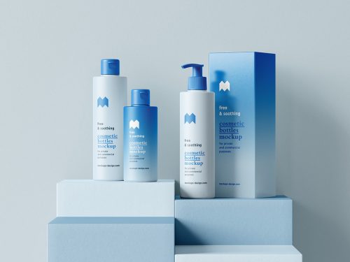 Cosmetic Bottles Mockup Free