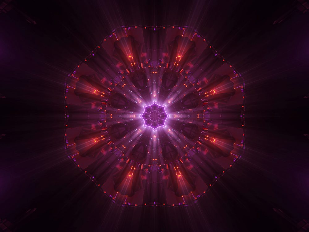 Cosmic Background with Colorful Laser Lights