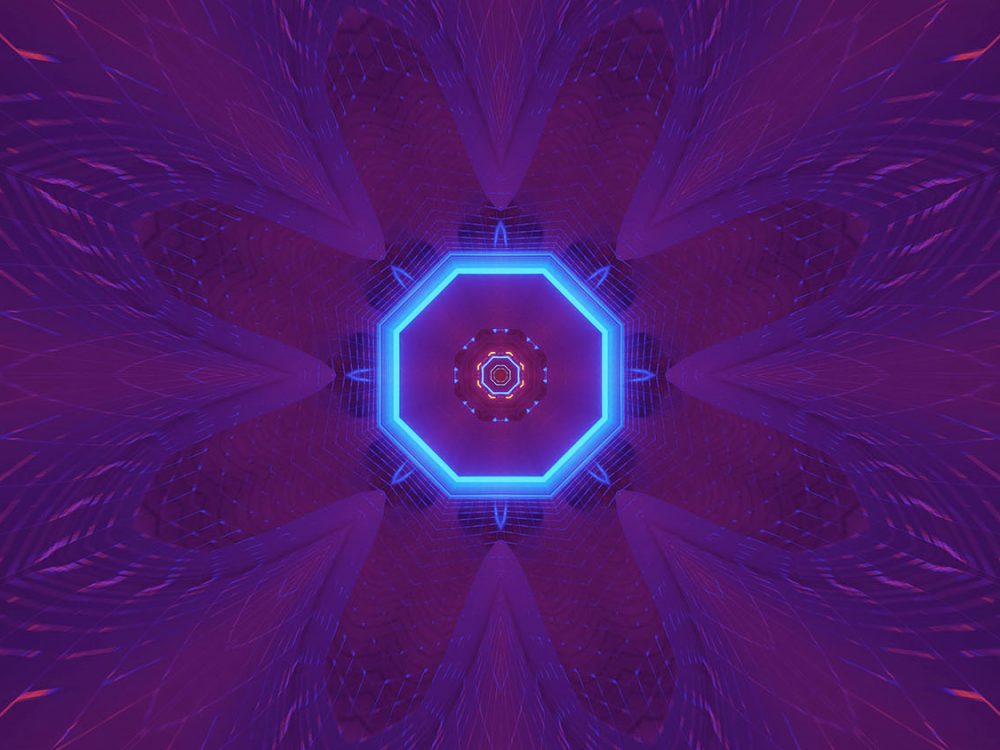 Cosmic Background with Colorful Laser Lights