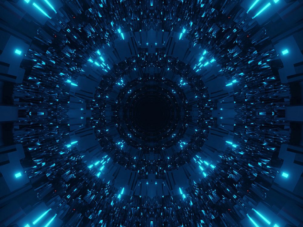 Cosmic Background with Colorful Laser Lights