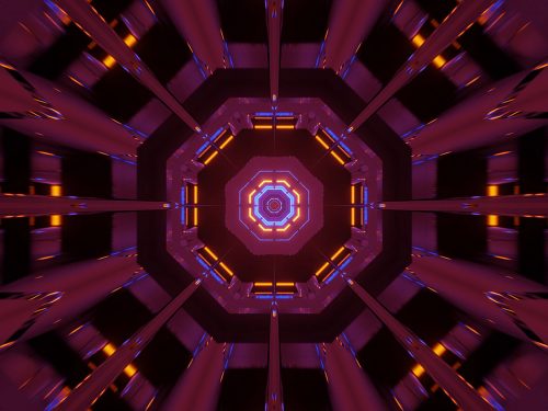 Cosmic Background with Colorful Laser Lights