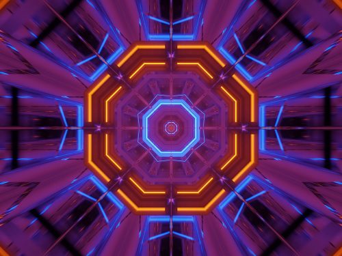 Cosmic Background with Colorful Laser Lights