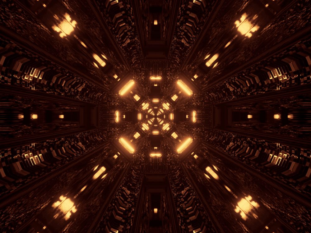 Cosmic Background with Colorful Laser Lights