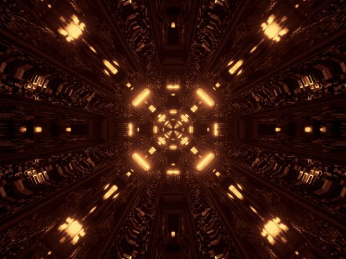 Cosmic Background with Colorful Laser Lights