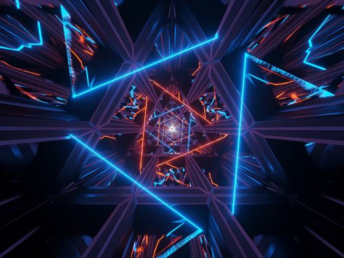 Cosmic Background with Colorful Laser Lights