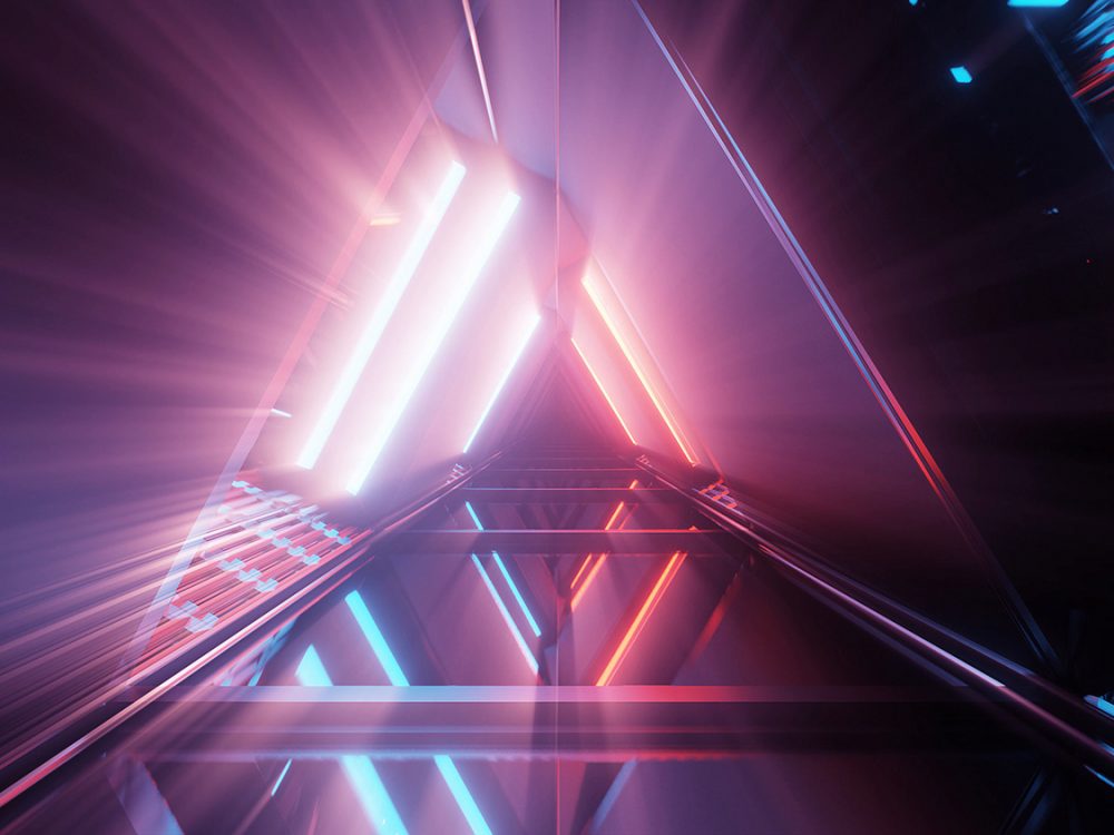 Cosmic Background with Colorful Laser Lights