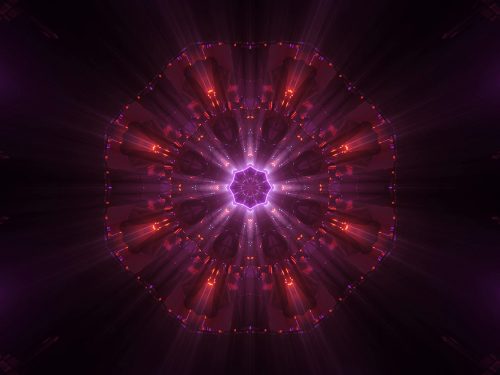 Cosmic Background with Colorful Laser Lights