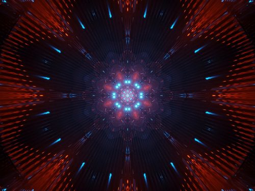 Cosmic Background with Colorful Laser Lights