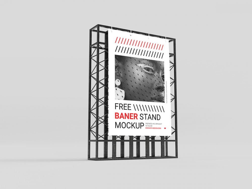 Free Banner Stand Mockup