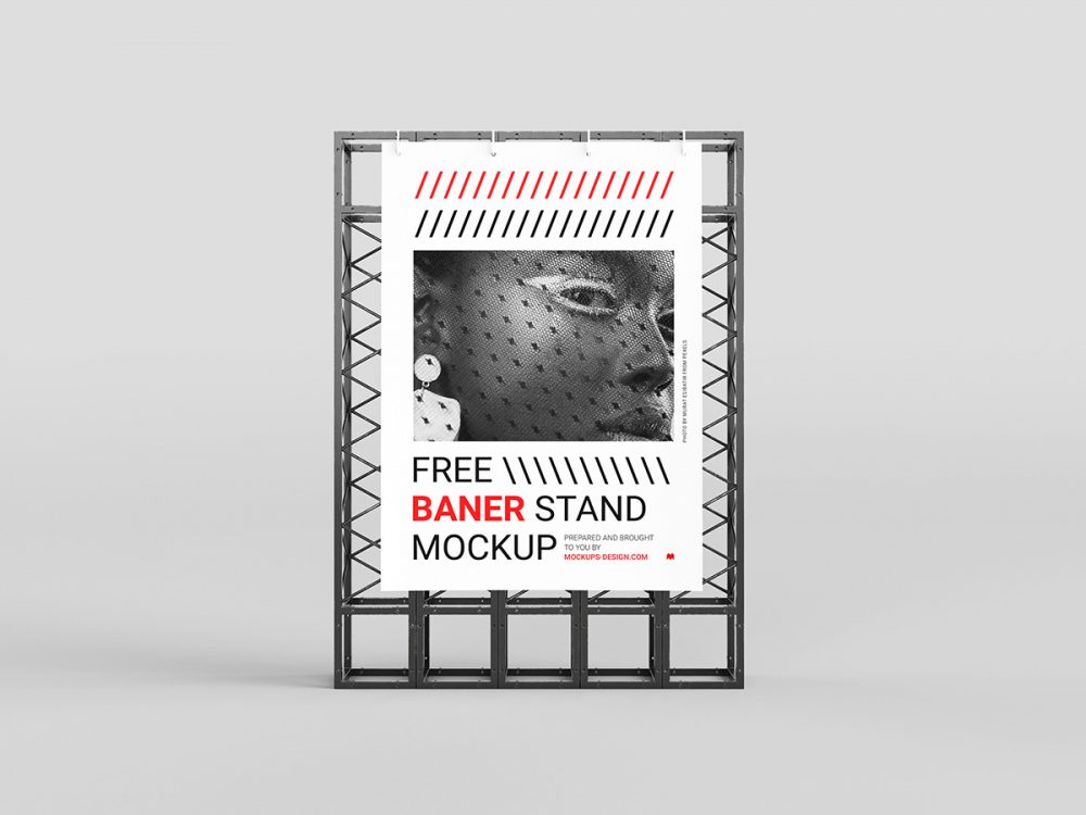 Free Banner Stand Mockup