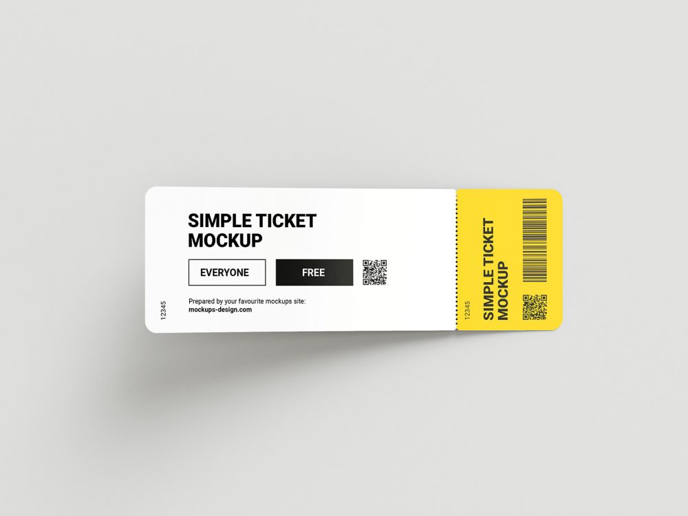 Free Event Ticket Mockup