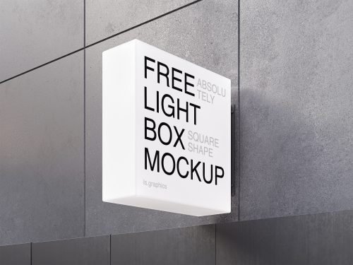 Free Lightbox Sign Mockup