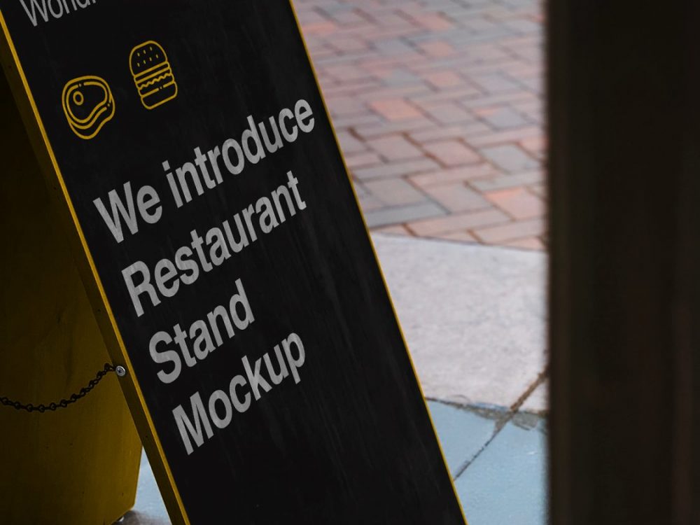 Restaurant Stand PSD Mockup