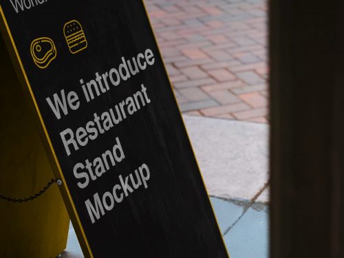 Restaurant Stand PSD Mockup