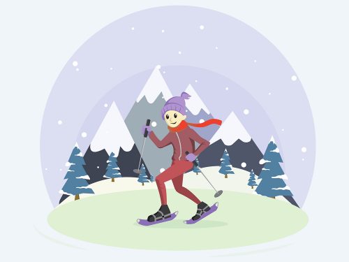 Skier Illustration Free Vector
