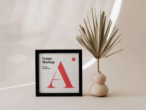 Small Poster Frame Mockup