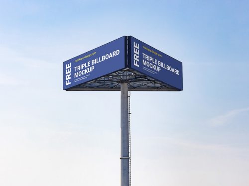 Triple Billboard Mockup