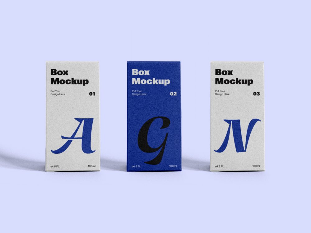 Vertical Box Mockups