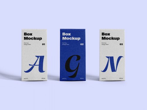 Vertical Box Mockups