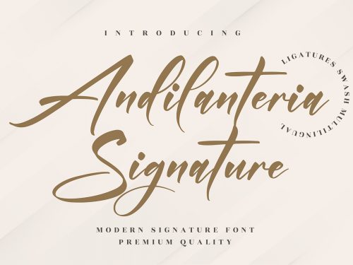 Andilanteria Signature Free Font