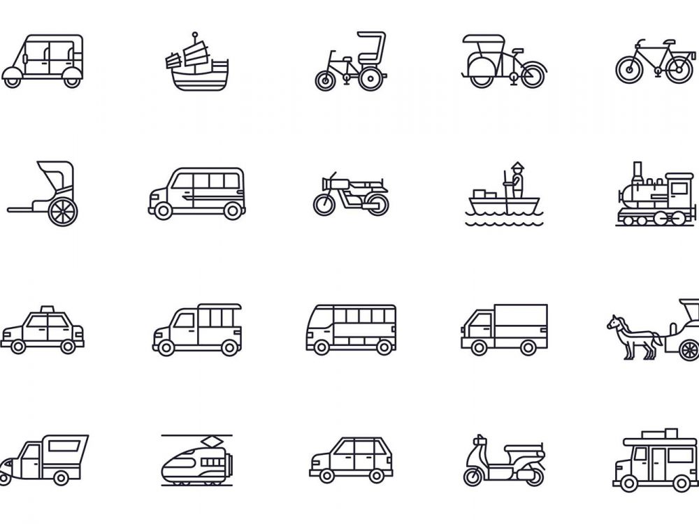 Asian Transportation Icons
