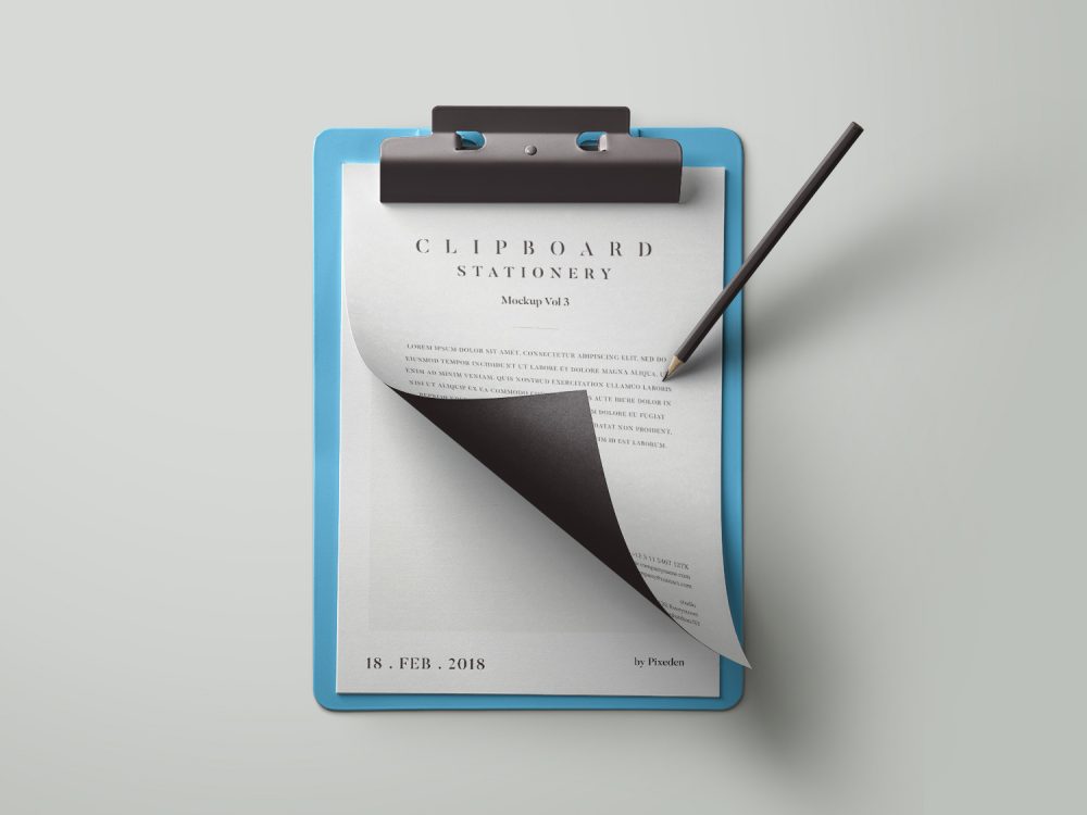 Clipboard Stationery Mockup
