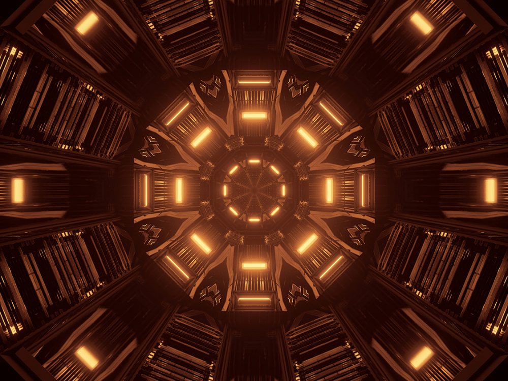 Cosmic Background with Colorful Laser Lights