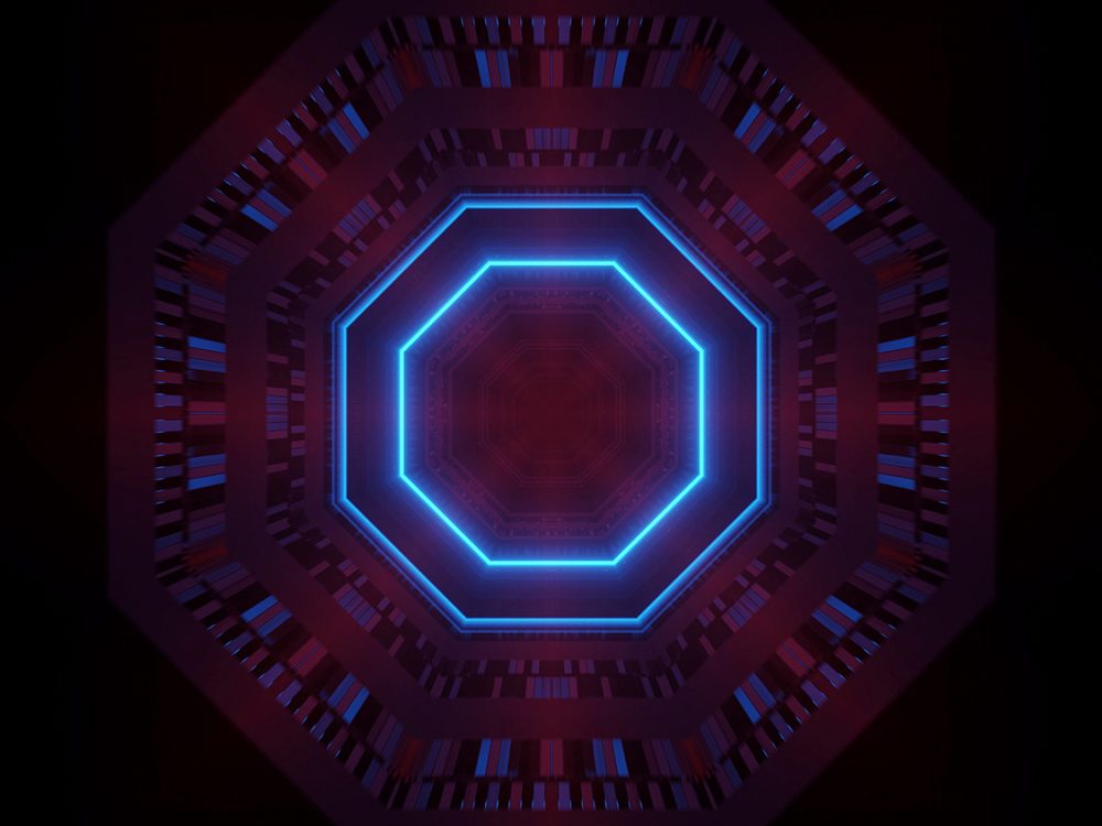 Cosmic Background with Colorful Laser Lights