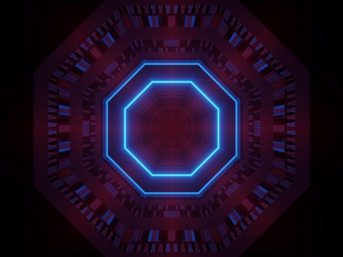 Cosmic Background with Colorful Laser Lights