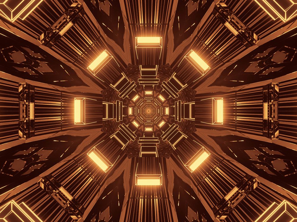 Cosmic Background with Colorful Laser Lights