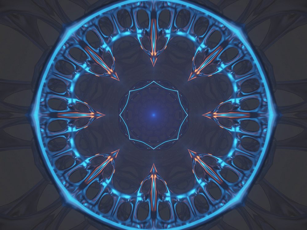 Cosmic Background with Colorful Laser Lights