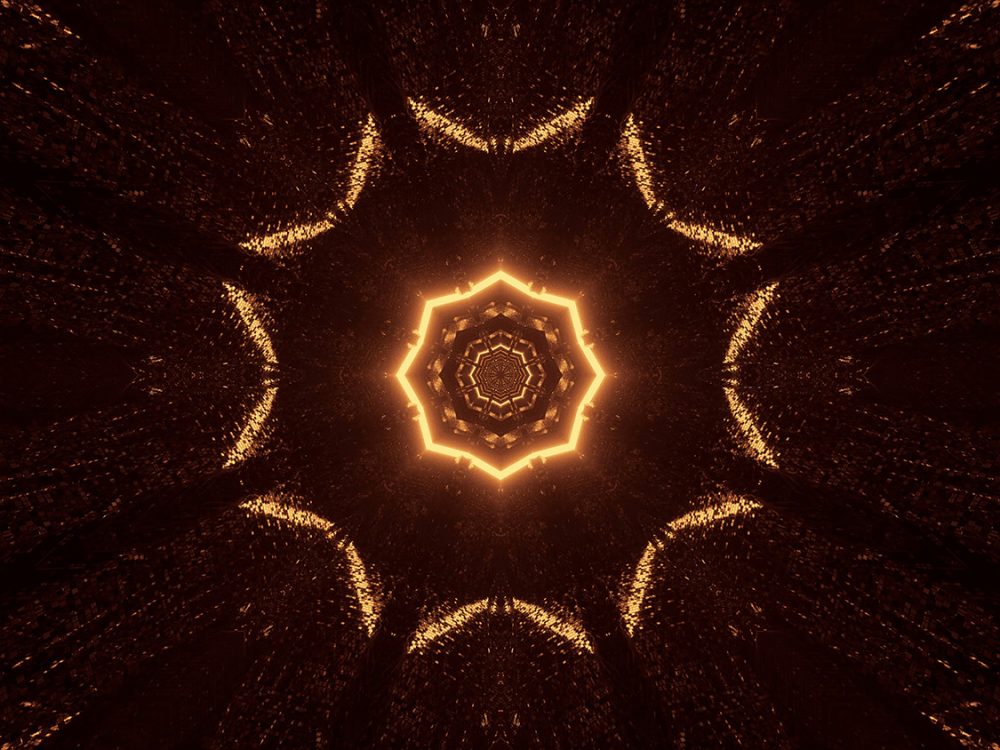 Cosmic Background with Colorful Laser Lights