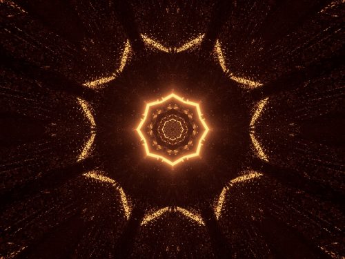 Cosmic Background with Colorful Laser Lights