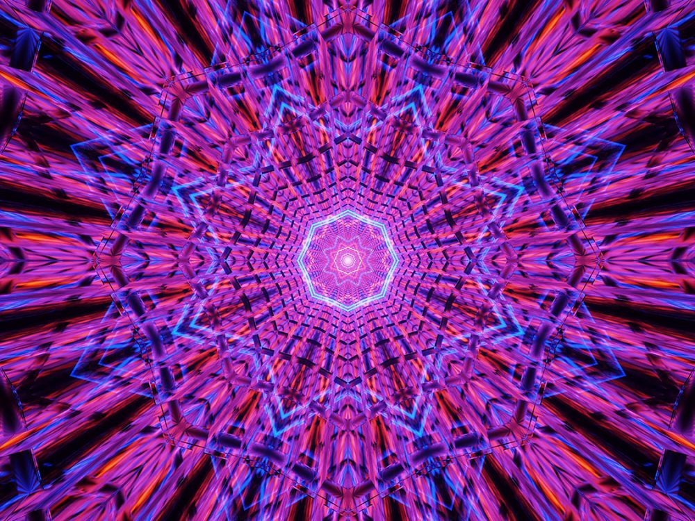 Cosmic Background with Colorful Laser Lights