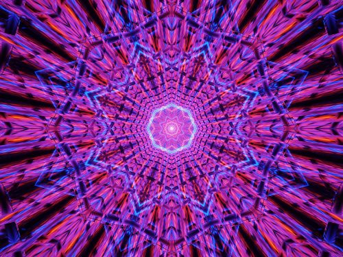 Cosmic Background with Colorful Laser Lights