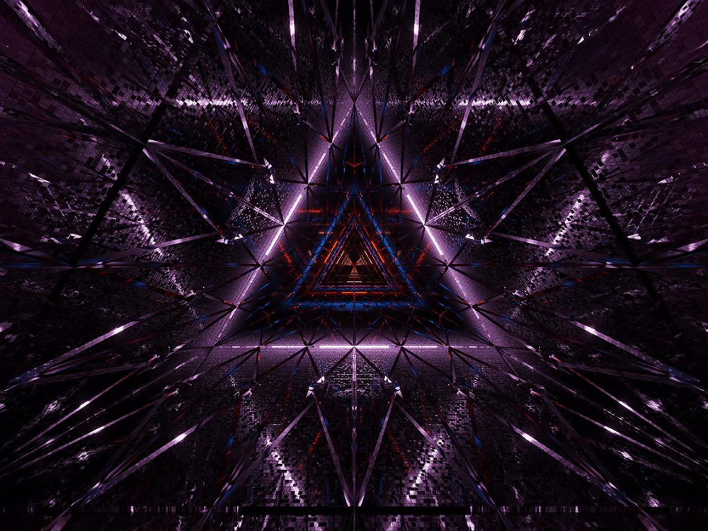 Cosmic Background with Colorful Laser Lights