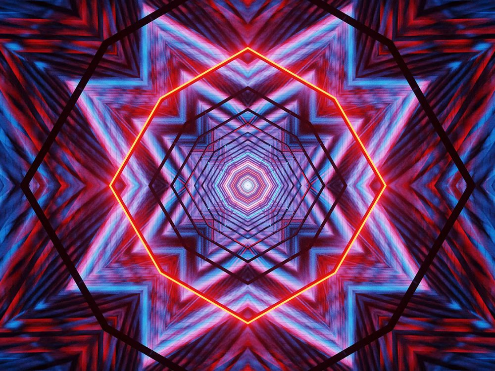 Cosmic Background with Colorful Laser Lights