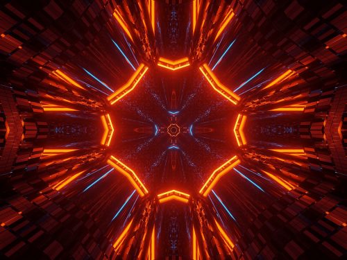 Cosmic Background with Colorful Laser Lights