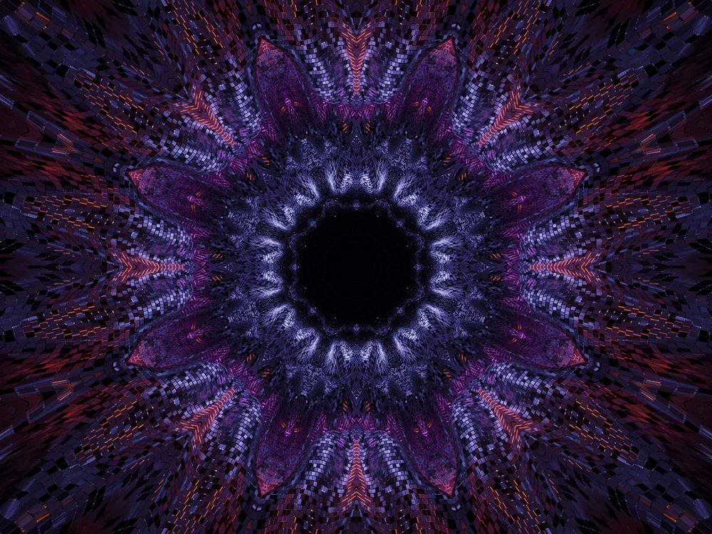 Cosmic Background with Colorful Laser Lights